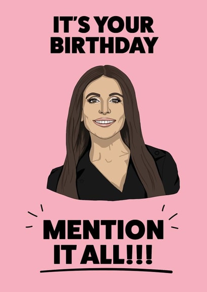Bethenny Frankel - Real Housewives Of New York Birthday Card created by YOB & YAG