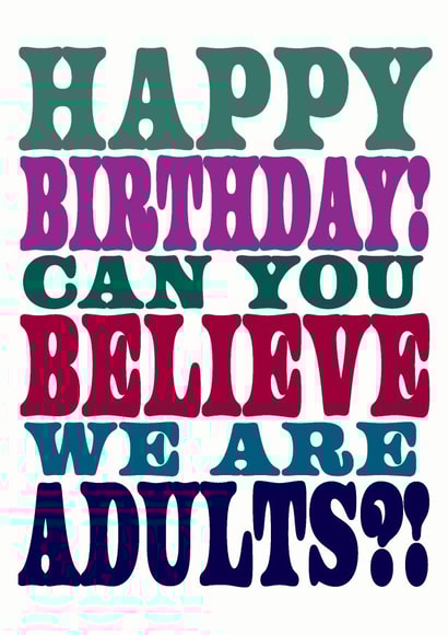 Adulting Birthday Card created by Dog Came To Stay