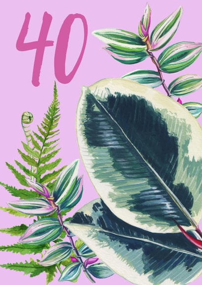 40th Birthday Houseplant card created by Rocket68
