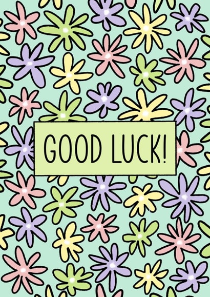 Floral Good Luck, friendship, new job, exams, flowers, for her, appreciation created by By Emma Dearling