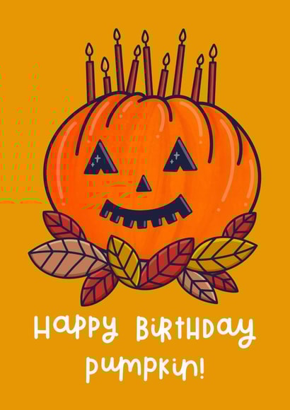 Happy Birthday Pumpkin Card created by Joanne Hawker