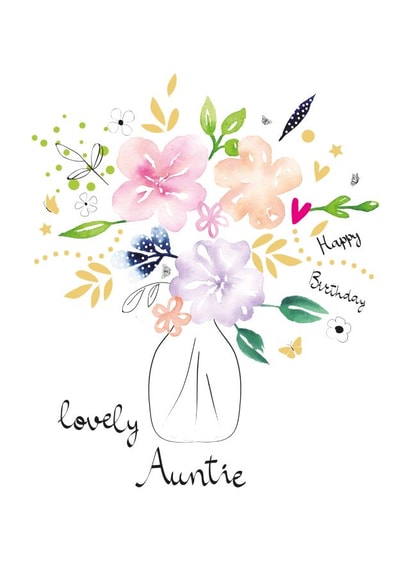 Beautiful Birthday Flowers for Auntie created by SABIVO Design by Sabina