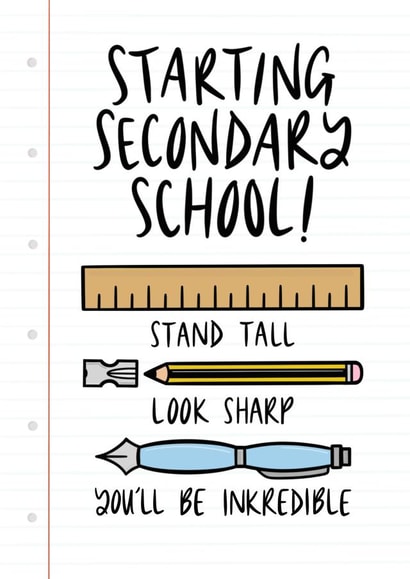 You'll Be Inkredible In Secondary School Card created by Muses & May