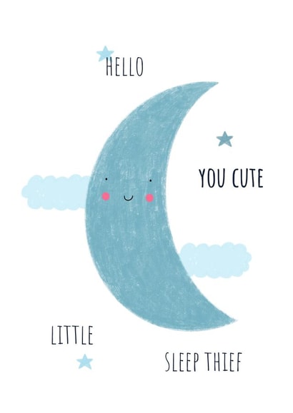 Hello you cute little sleep thief created by Carolina Rowlinson