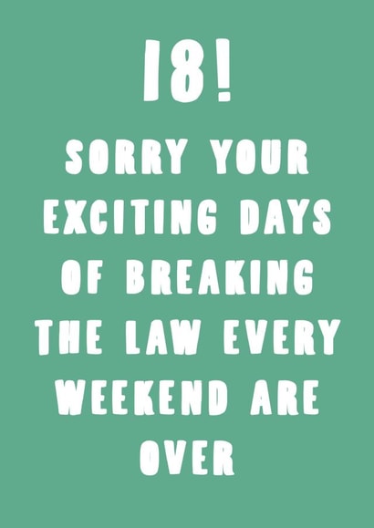 18th Birthday card about going out created by metoyou