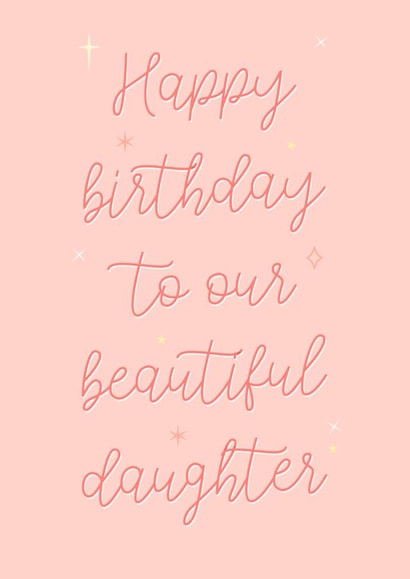 Pretty daughter birthday card created by The Girl Next Draw Cards