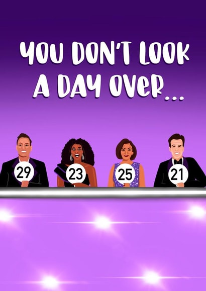 Funny Strictly Come Dancing age joke card created by Running with Scissors