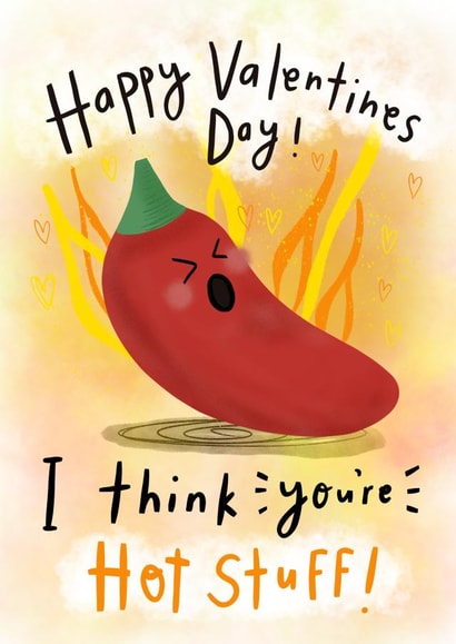 Cheeky chilli Valentines Card  created by Lucy and Lolly