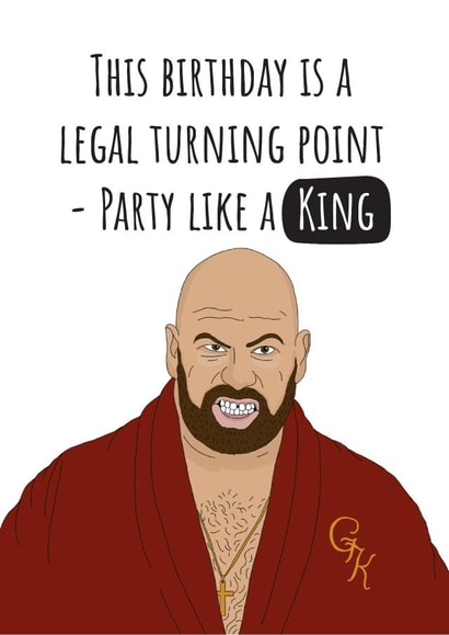 King Gary Birthday Card 1001 created by Conor Rawson