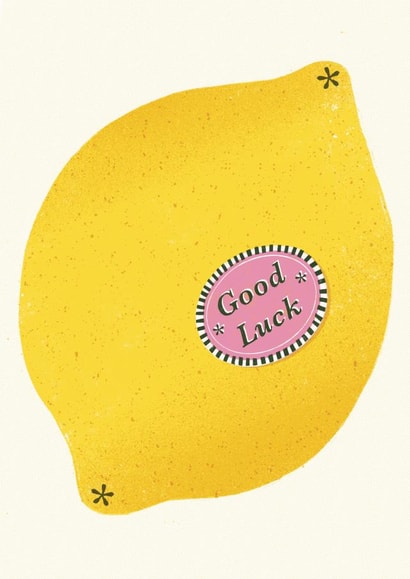 Good Luck Lemon Fruit Sticker Card created by Yan Yu Lee