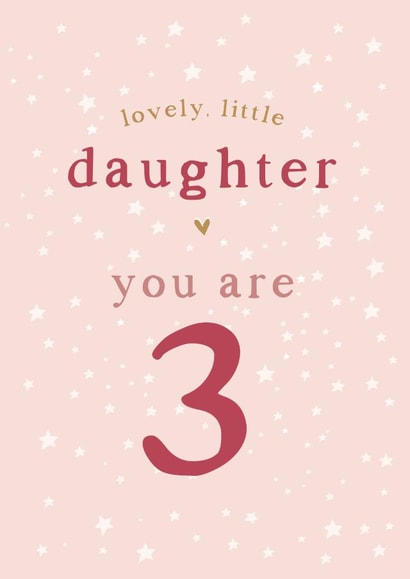 Daughter 3rd Birthday card created by Too Wordy