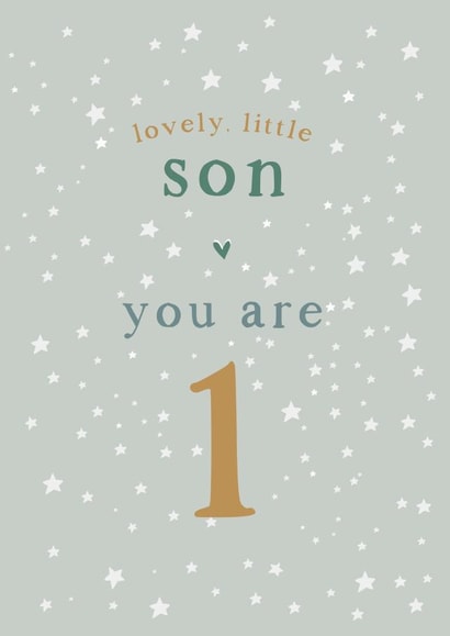 Son 1st Birthday card created by Too Wordy