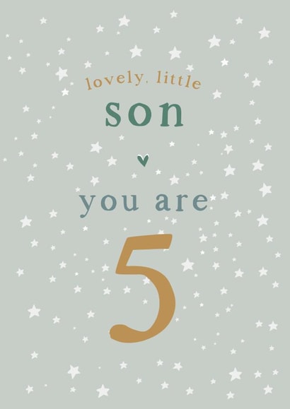 Son 5th Birtdhay card created by Too Wordy