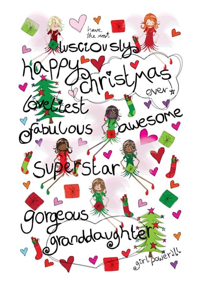 Christmas Fairy Girl Power for a gorgeous granddaughter - Christmas Card created by The Girl Power Fairies