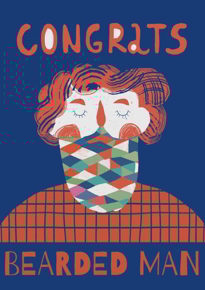 Congrats Bearded Man created by Kamilya Panina