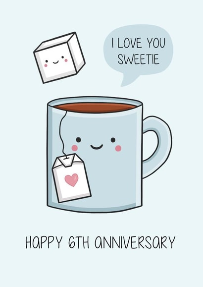 Happy 6th Anniversary Card Sugar created by Creaternet