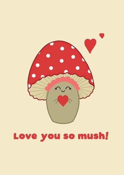 Cute, I love you mushroom card created by Sunshine Lane
