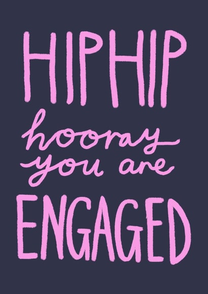 Hip Hip Hooray Engagement Card created by ems le tocq