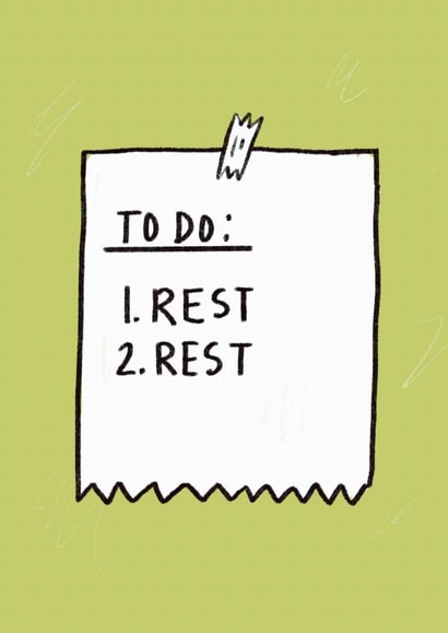 To Do List, Rest Well Card created by Alicia Ard
