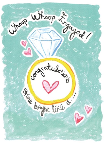 Engagement Card - shine bright like a diamond created by Owen & Wolfey