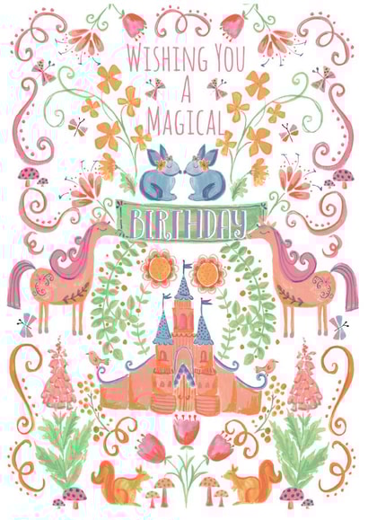Fairytale Unicorn Birthday Card created by Owen & Wolfey