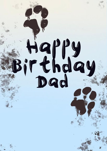 Muddy Paws Birthday Card created by Yamaste Art