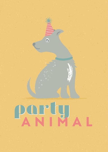 Party Animal Dog Birthday Card created by X, Y & Z Design