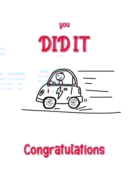 Driving Test Passed Exam Card created by It's A Sign Of The Time