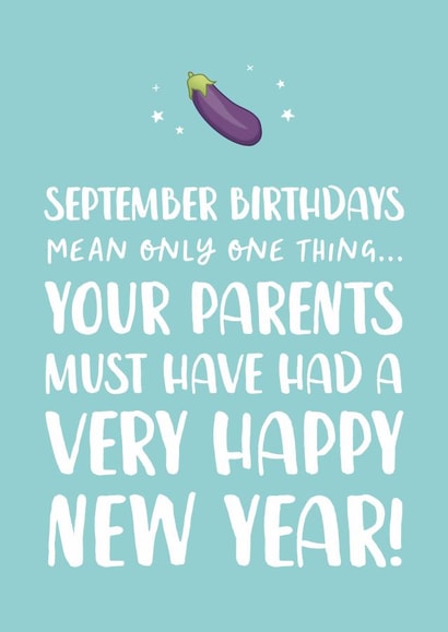 Funny September Birthday Card created by The Cake Thief