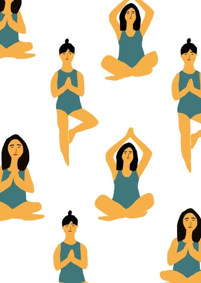 Meditative Yoga Card created by Lora O’Callaghan