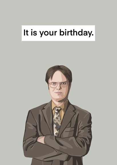 Dwight Schrute birthday card created by LydiasDesignsCo