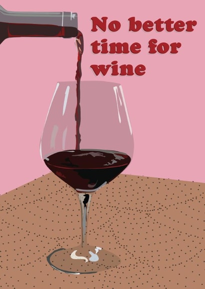 Red wine celebration card created by Lauren Sheridan