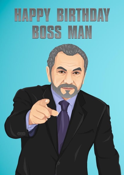 Alan Sugar Boss Man Birthday Card created by CallysGifts