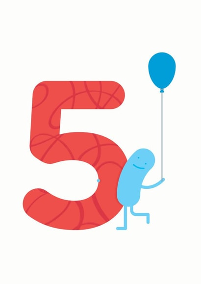 5th Birthday Card 1001 created by Hello Squid