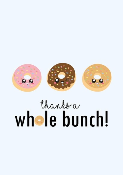 Thanks a whole bunch thank you card created by Vaishnavi D