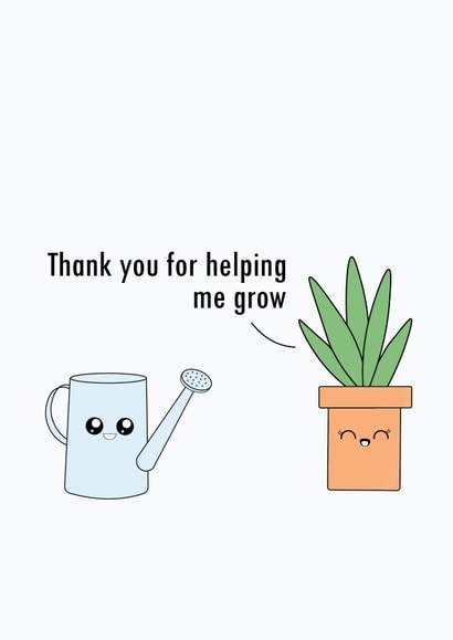 Thank you for helping me grow card created by Vaishnavi D