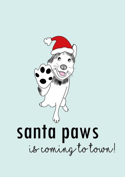 Santa Paws Christmas card created by Vaishnavi D