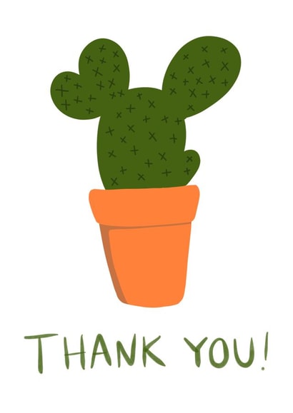 Thank you Cactus created by botany babes