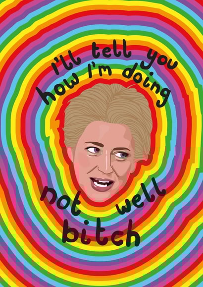 Real Housewives Dorinda 'Get Well Soon' Card created by PonyChops