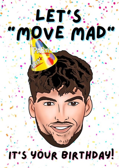 Love island Hugo birthday card  created by Keepseyshop