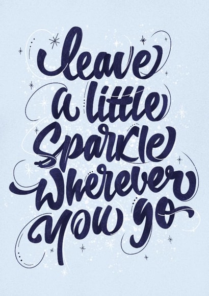 Leave a little sparkle wherever you go card created by JH DSNR