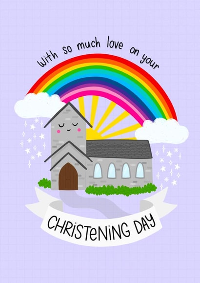 Love on your Christening Day Card created by Ludicrous Prints