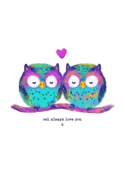 Owl always love you, Anniversary Card created by JMK Illustration