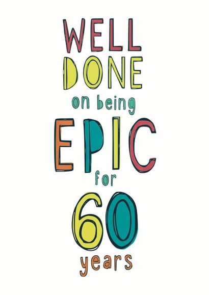 60th Birthday Card created by Anna Treliving Design