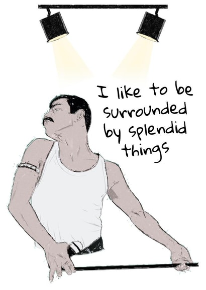 Freddie Mercury - I Like To Be Surrounded By Splendid Things! created by Celebgear