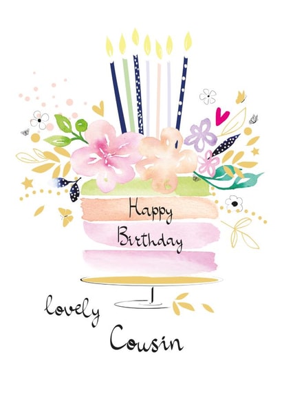 Lovely Cousin Birthday Floral Card created by SABIVO Design by Sabina