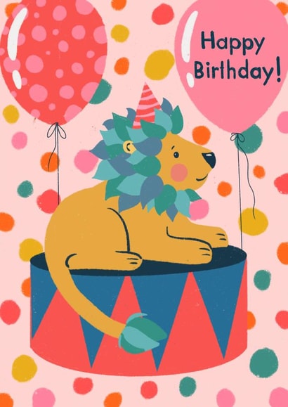Lion Children's Birthday Card created by Sasha Risovala