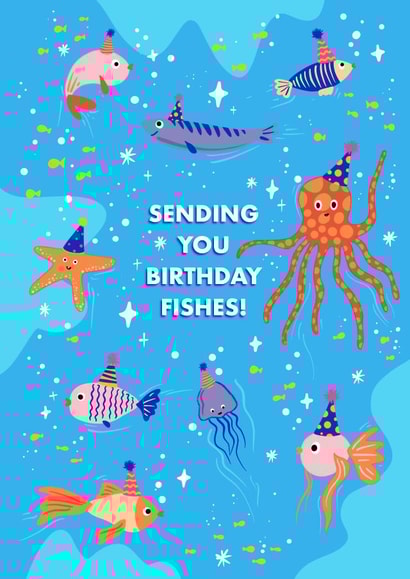 Birthday Fishes Birthday Card created by Elba Able