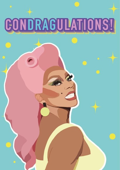 Condragulations RuPaul Card created by Blush Boulevard