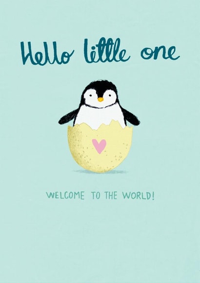 Little Penguin New Baby Welcome created by Pencilface